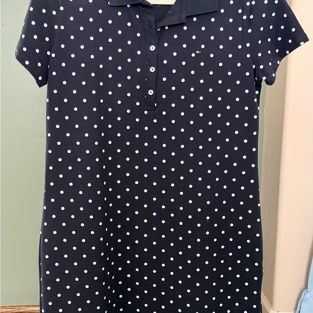 Tommy Hilfiger Navy and White Polo Dress